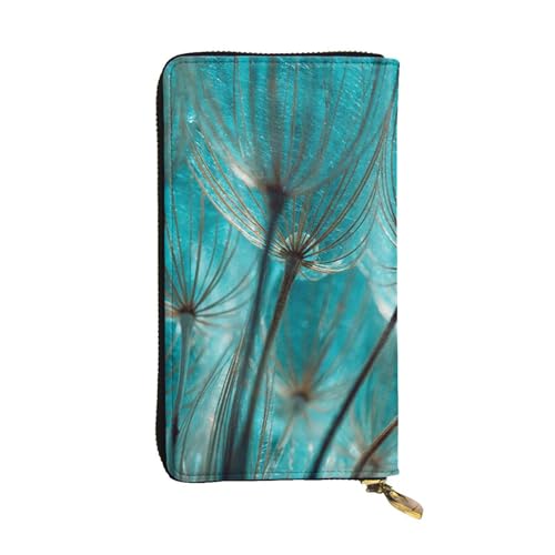 WXWJSHMGC Modische lange Geldbörse mit Unkrautmuster, Einkaufs-Clutch, PU-Leder, Handtasche für Damen, Herren von WXWJSHMGC