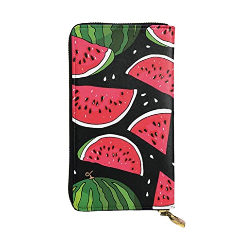 WXWJSHMGC Modische lange Geldbörse mit Wassermelonen-Druck, Einkaufs-Clutch, PU-Leder, Handtasche für Damen, Herren von WXWJSHMGC