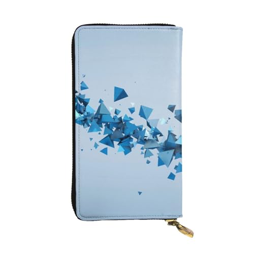 WXWJSHMGC Modische lange Geldbörse mit abstraktem Würfeldruck, Einkaufs-Clutch, PU-Leder, Handtasche für Damen, Herren von WXWJSHMGC