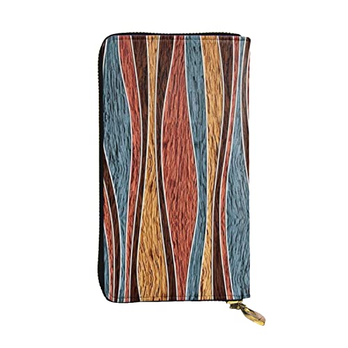 WXWJSHMGC Modische lange Geldbörse mit buntem Streifendruck, Einkaufs-Clutch, PU-Leder, Handtasche für Damen, Herren von WXWJSHMGC