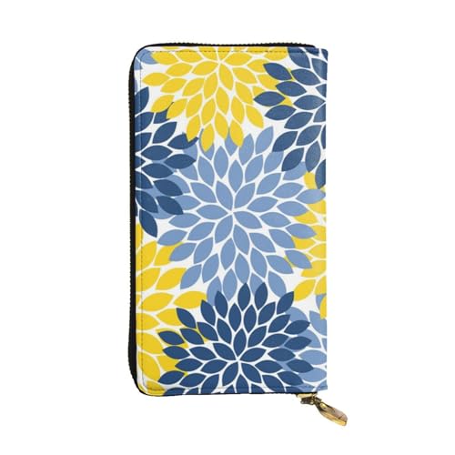 WXWJSHMGC Modische lange Geldbörse mit farbigem Blumendruck, Einkaufs-Clutch, PU-Leder, Handtasche für Damen, Herren von WXWJSHMGC