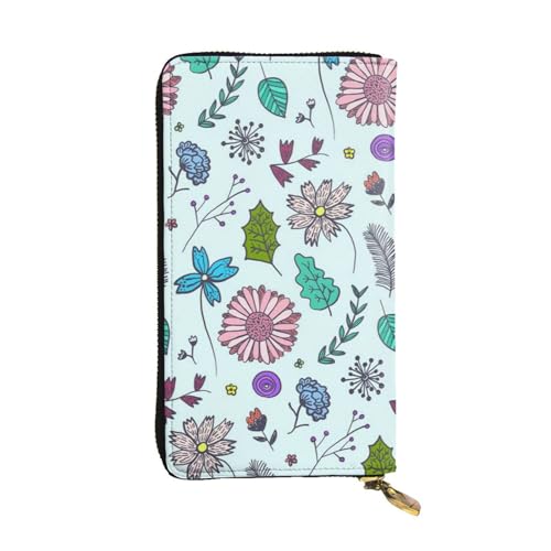 WXWJSHMGC Modische lange Geldbörse mit farbigen Kritzeleien, Einkaufs-Clutch, PU-Leder, Handtasche für Damen, Herren von WXWJSHMGC