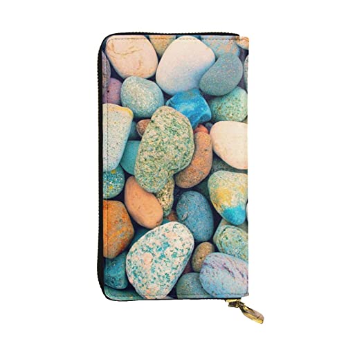 WXWJSHMGC Modische lange Geldbörse mit farbigen Steinen, Einkaufs-Clutch, PU-Leder, Handtasche für Damen, Herren von WXWJSHMGC