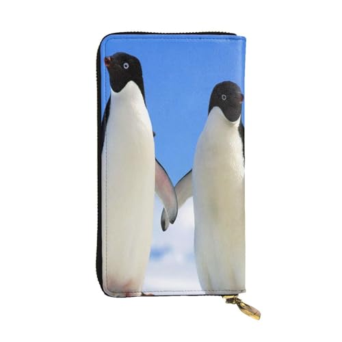WXWJSHMGC Pinguin-Druck, modische lange Geldbörse, Einkaufs-Clutch, PU-Leder, Handtasche für Damen, Herren von WXWJSHMGC