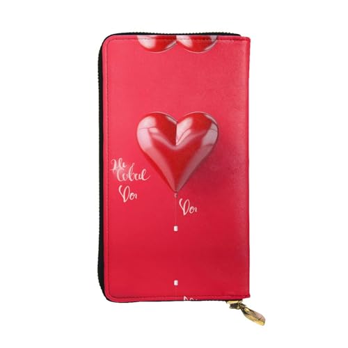 WXWJSHMGC Romantischer Herz-Ballon-Druck, modische lange Geldbörse, Einkaufs-Clutch, PU-Leder, Handtasche für Damen, Herren, Schwarz , Einheitsgröße WXWJSHMGC Romantischer Herz-Ballon-Druck, modische lange Geldbörse, Einkaufs-Clutch, PU-Leder, Handtasche für Damen, Herren, Schwarz , Einheitsgröße von WXWJSHMGC