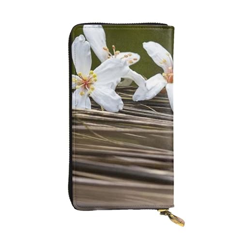 WXWJSHMGC Schöne Geldbörse mit Blumendruck, lange Geldbörse, Einkaufs-Clutch, PU-Leder, Handtasche für Damen, Herren von WXWJSHMGC