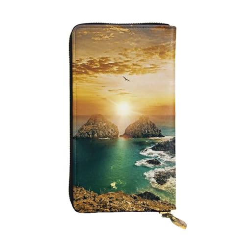 WXWJSHMGC Schöne Geldbörse mit Naturdruck, lange Geldbörse, Einkaufs-Clutch, PU-Leder, Handtaschen für Damen, Herren von WXWJSHMGC