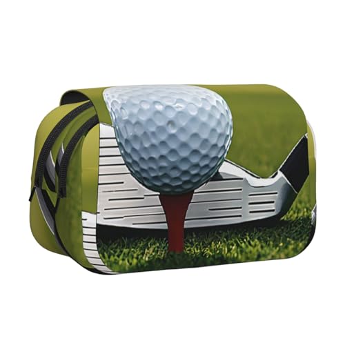 WXWJSHMGC Stifteetui mit Golfschlägeraufdruck, tragbar, doppellagig, für Kinder, Mädchen, Jungen und Erwachsene, Schwarz , Einheitsgröße, Kosmetikkoffer WXWJSHMGC Stifteetui mit Golfschlägeraufdruck, tragbar, doppellagig, für Kinder, Mädchen, Jungen und Erwachsene, Schwarz , Einheitsgröße, Kosmetikkoffer von WXWJSHMGC