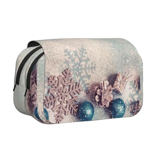 WXWJSHMGC Stifteetui mit Weihnachtsmotiv, tragbar, doppellagig, für Kinder, Mädchen, Jungen und Erwachsene von WXWJSHMGC