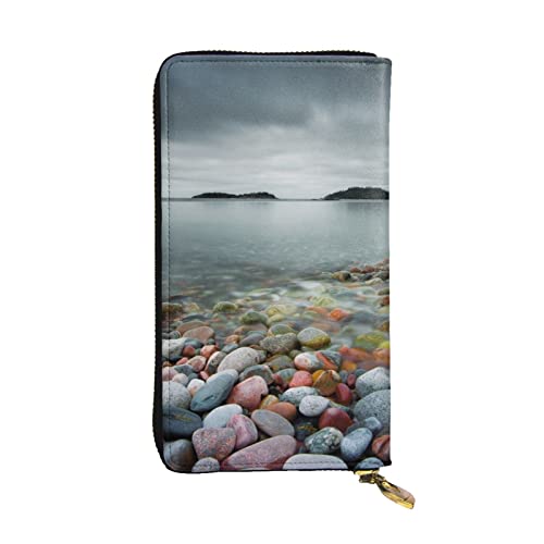 WXWJSHMGC Strand-Handtasche mit Steindruck, modisch, lang, Einkaufs-Clutch, PU-Leder, Handtasche für Damen, Herren von WXWJSHMGC