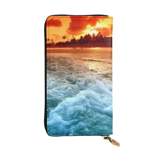 WXWJSHMGC The Beach Sunset Print Fashion Long Wallet Shopping Clutch Purse Pu Leather Handbags for Ladies,Mens Wallets WXWJSHMGC The Beach Sunset Print Fashion Long Wallet Shopping Clutch Purse Pu Leather Handbags for Ladies,Mens Wallets von WXWJSHMGC