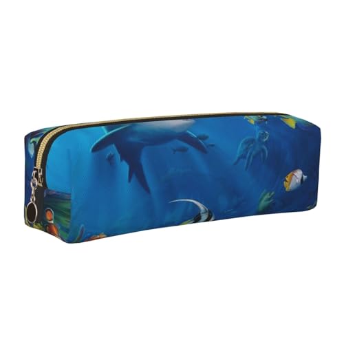WXWJSHMGC Underwater World Federmäppchen aus Leder, schlicht, mit metallischer Reißverschlusstasche, Aufbewahrungstasche für Mädchen, Jungen, Studenten, Universität, Mittelschule, gold, Einheitsgröße WXWJSHMGC Underwater World Federmäppchen aus Leder, schlicht, mit metallischer Reißverschlusstasche, Aufbewahrungstasche für Mädchen, Jungen, Studenten, Universität, Mittelschule, gold, Einheitsgröße von WXWJSHMGC