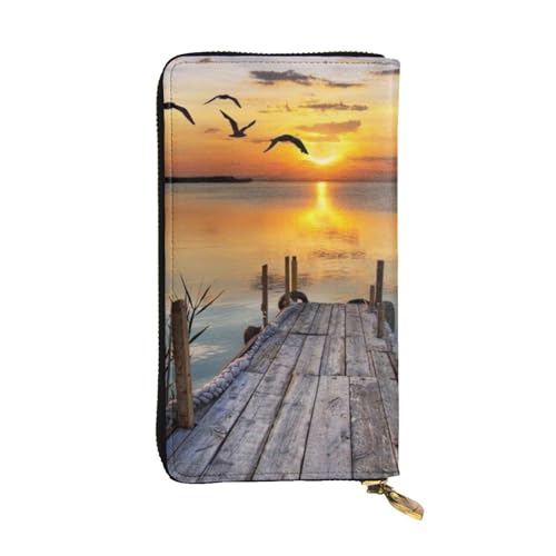 WXWJSHMGC Wild Goose by The Bridge Print Fashion Long Wallet Shopping Clutch Purse Pu Leather Handbags for Ladies,Mens Wallets WXWJSHMGC Wild Goose by The Bridge Print Fashion Long Wallet Shopping Clutch Purse Pu Leather Handbags for Ladies,Mens Wallets von WXWJSHMGC