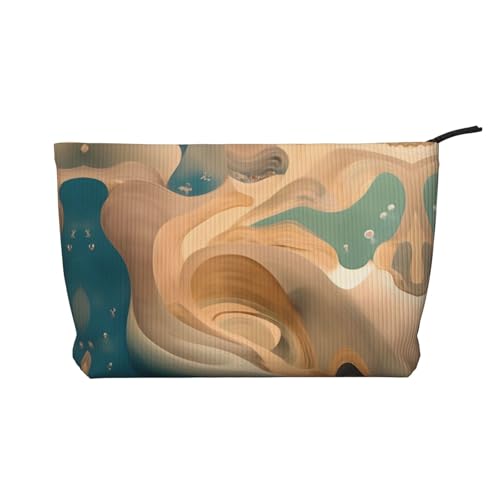 Dunhuang Mystery bedruckte Kordsamt-Kosmetiktasche für Damen, tragbar, mit Reißverschluss, Aufbewahrungstasche von WXXWXD