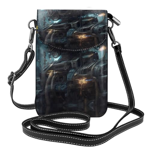 Future Robot Kleine Handy-Geldbörse für Damen, kleine Umhängetasche mit verstellbarem Schultergurt von WXXWXD