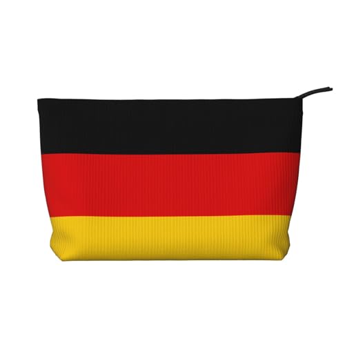 Kosmetiktasche aus Kordsamt mit deutscher Flagge, tragbar, mit Reißverschluss, Aufbewahrungstasche für Damen von WXXWXD