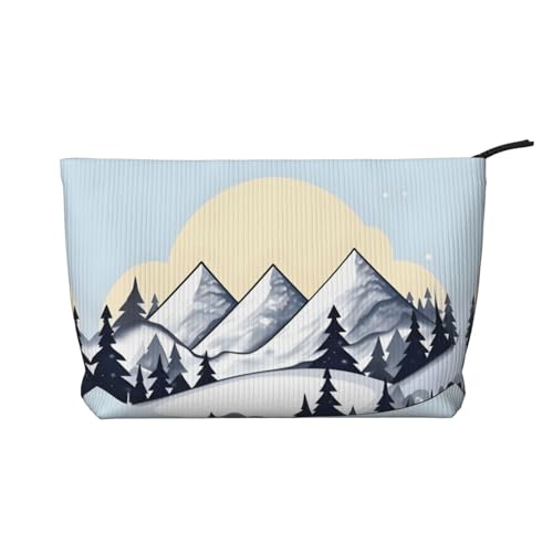 Kosmetiktasche für Damen, bedruckt, mit Reißverschluss, Weiß von WXXWXD