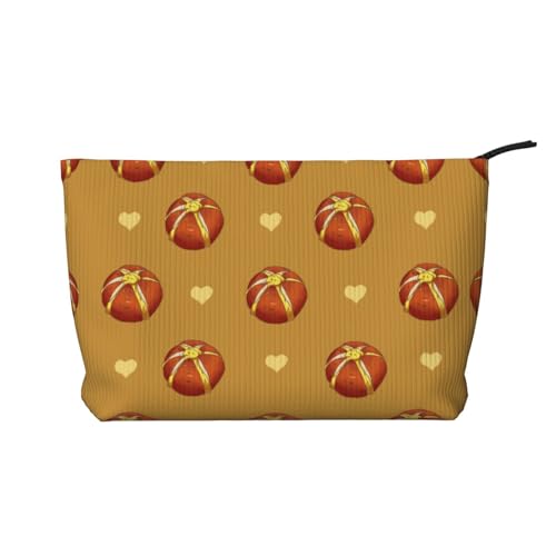 Kosmetiktasche mit Butterbrot-Aufdruck aus Kordsamt – tragbare Damen-Kulturbeutel mit Reißverschluss Kosmetiktasche mit Butterbrot-Aufdruck aus Kordsamt – tragbare Damen-Kulturbeutel mit Reißverschluss von WXXWXD