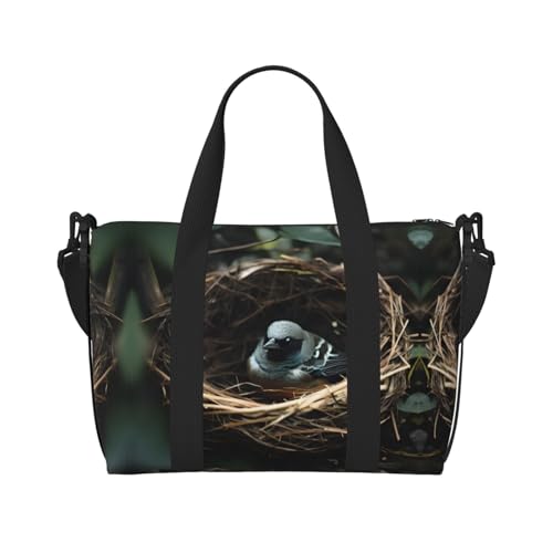 Little Bird Nest Bedruckte Damen-Umhängetasche, geeignet für Arbeit, Pendeln, Fitness, Reisen, modische und vielseitige Umhängetasche von WXXWXD