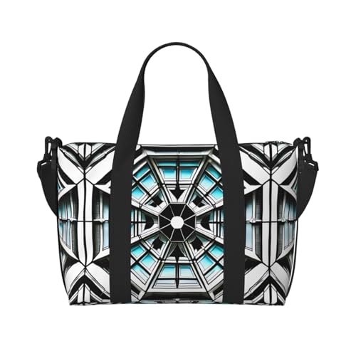 Octagon Building bedruckte Damen-Umhängetasche, geeignet für Arbeit, Pendeln, Fitness, Reisen, modische und vielseitige Umhängetasche von WXXWXD