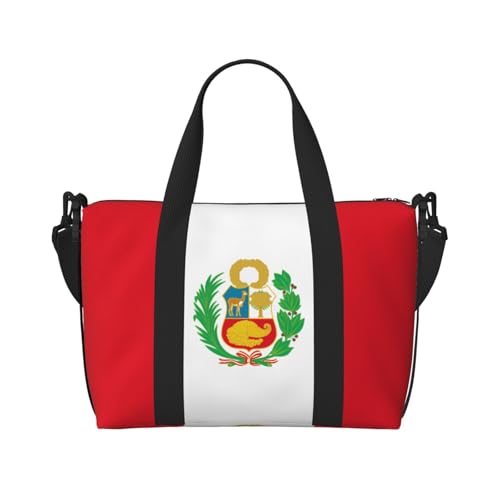 WXXWXD Bedruckte Damen-Umhängetasche mit Flagge von Peru, geeignet für Arbeit, Pendeln, Fitness, Reisen, modische und vielseitige Umhängetasche von WXXWXD