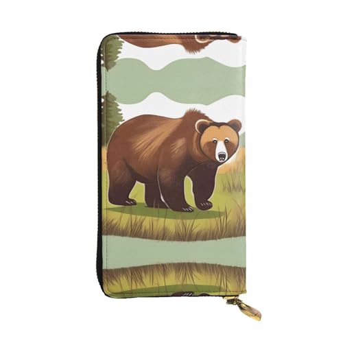 WXXWXD Brown Bear Walking Printed Long Clutch Wallet: Lightweight, Durable, and Comfortable for Casual Coins and Cards WXXWXD Brown Bear Walking Printed Long Clutch Wallet: Lightweight, Durable, and Comfortable for Casual Coins and Cards von WXXWXD