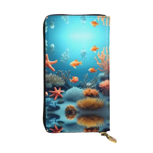 WXXWXD Coral Fish Unterwasser-bedruckte lange Clutch-Brieftasche: leicht, langlebig und bequem für lässige Münzen und Karten WXXWXD Coral Fish Unterwasser-bedruckte lange Clutch-Brieftasche: leicht, langlebig und bequem für lässige Münzen und Karten von WXXWXD