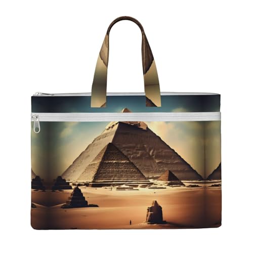 WXXWXD Dreaming of the Pyramids of Khufu Canvas Tote File Bag Work shoulder bag Handbag Suitable for travel and office use von WXXWXD