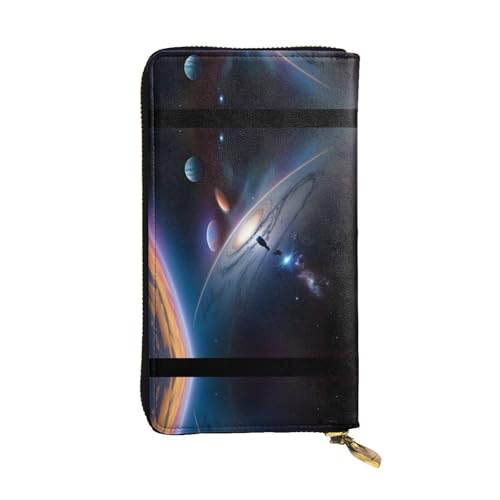 WXXWXD Ein faszinierendes Universum bedruckte lange Clutch-Brieftasche: leicht, langlebig und bequem für lässige Münzen und Karten von WXXWXD