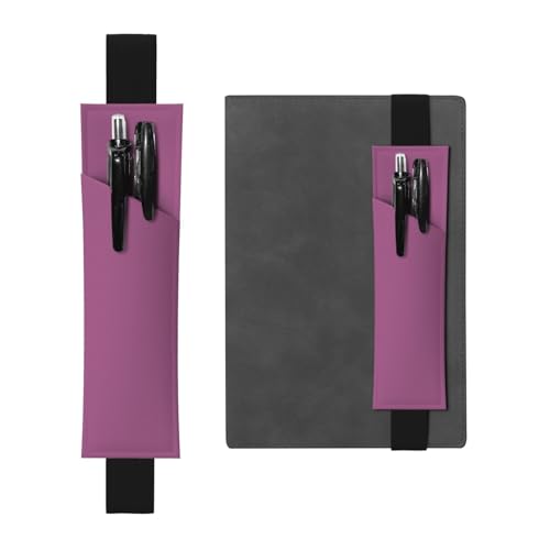 WXXWXD Einfarbiger, bedruckter elastischer Stifthalter in Weinrot – Schreibwaren, Lesezeichen Geschenke für Besties, Kinder und Lehrer von WXXWXD