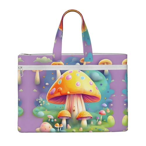 WXXWXD Fantasy Dream Mushroom Canvas Tote File Bag Work Shoulder Bag Handbag Suitable for travel and office use WXXWXD Fantasy Dream Mushroom Canvas Tote File Bag Work Shoulder Bag Handbag Suitable for travel and office use von WXXWXD