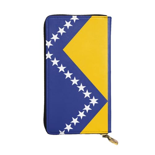 WXXWXD Flagge von Bosnien und Herzegowina, bedruckt, lange Clutch, leicht, langlebig, bequem für lässige Münzen und Karten von WXXWXD