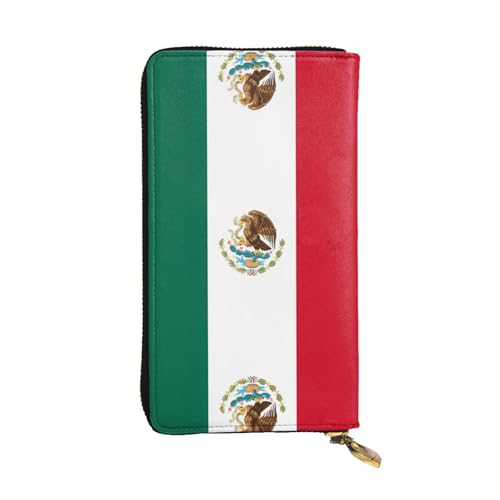 WXXWXD Flagge von Mexiko bedruckte lange Clutch-Brieftasche: leicht, langlebig und bequem für lässige Münzen und Karten von WXXWXD