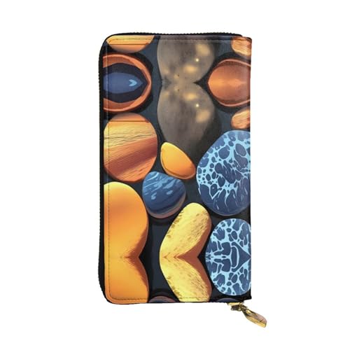 WXXWXD Gelbe Kieselsteine, bedruckte lange Clutch-Brieftasche: leicht, langlebig und bequem für lässige Münzen und Karten WXXWXD Gelbe Kieselsteine, bedruckte lange Clutch-Brieftasche: leicht, langlebig und bequem für lässige Münzen und Karten von WXXWXD