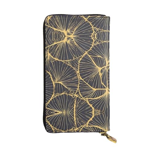 WXXWXD Golden Leaf Printed Long Clutch Wallet: lightweight, durable, and comfortable for Casual Coins and Cards WXXWXD Golden Leaf Printed Long Clutch Wallet: lightweight, durable, and comfortable for Casual Coins and Cards von WXXWXD