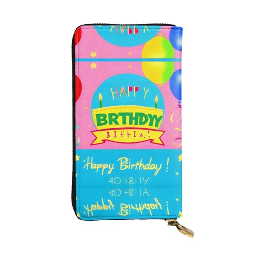 WXXWXD Happy Birthday Balloon Printed Long Clutch Wallet: lightweight, durable, and comfortable for Casual Coins and Cards von WXXWXD