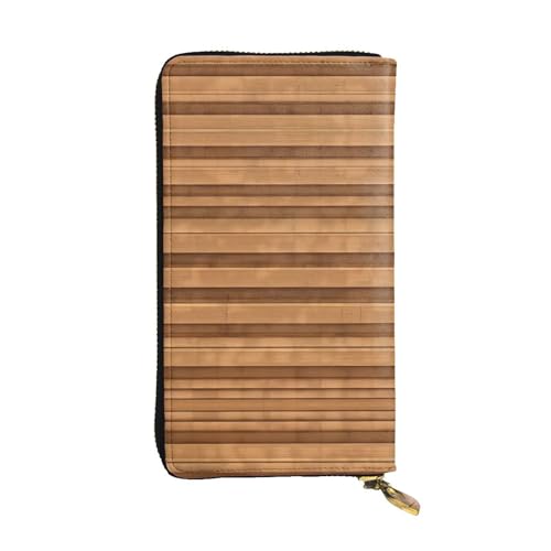 WXXWXD Lange Clutch-Geldbörse mit origineller Holzstruktur: leicht, langlebig und bequem für lässige Münzen und Karten von WXXWXD