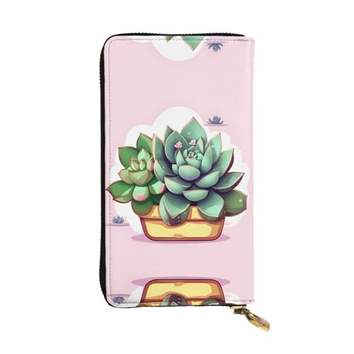 WXXWXD Lange Clutch mit Cartoon-Sukkulenten-Druck, leicht, langlebig und bequem für lässige Münzen und Karten WXXWXD Lange Clutch mit Cartoon-Sukkulenten-Druck, leicht, langlebig und bequem für lässige Münzen und Karten von WXXWXD