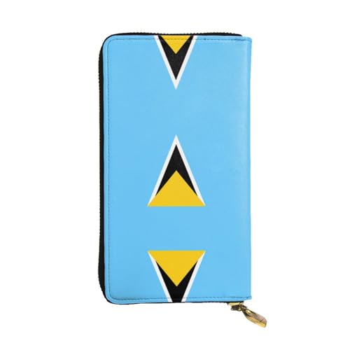 WXXWXD Lange Clutch mit Flagge von St. Lucia – leicht, langlebig und bequem für lässige Münzen und Karten WXXWXD Lange Clutch mit Flagge von St. Lucia – leicht, langlebig und bequem für lässige Münzen und Karten von WXXWXD