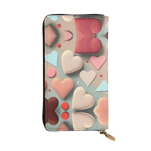 WXXWXD Lange Clutch mit Liebesmuster: leicht, langlebig und bequem für lässige Münzen und Karten WXXWXD Lange Clutch mit Liebesmuster: leicht, langlebig und bequem für lässige Münzen und Karten von WXXWXD