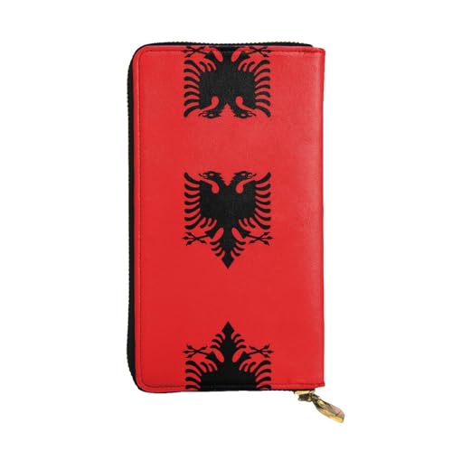 WXXWXD Lange Clutch mit albanischer Flagge: leicht, langlebig und bequem für lässige Münzen und Karten WXXWXD Lange Clutch mit albanischer Flagge: leicht, langlebig und bequem für lässige Münzen und Karten von WXXWXD