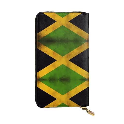 WXXWXD Lange Clutch mit alter jamaikanischer Flagge: leicht, langlebig und bequem für lässige Münzen und Karten von WXXWXD