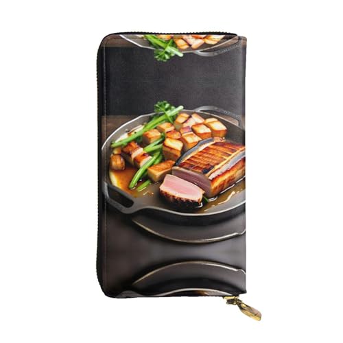 WXXWXD Leckeres gegrilltes Fleisch bedruckte lange Clutch-Brieftasche: leicht, langlebig und bequem für lässige Münzen und Karten WXXWXD Leckeres gegrilltes Fleisch bedruckte lange Clutch-Brieftasche: leicht, langlebig und bequem für lässige Münzen und Karten von WXXWXD