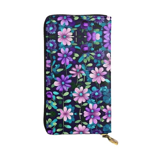 WXXWXD Lila Camellia Printed Long Clutch Wallet: leicht, langlebig und bequem für lässige Münzen und Karten von WXXWXD