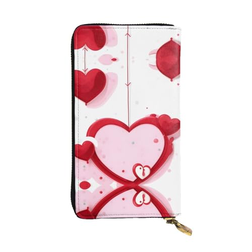 WXXWXD Little Red Heart Printed Long Clutch Wallet: lightweight, durable, and comfortable for Casual Coins and Cards von WXXWXD