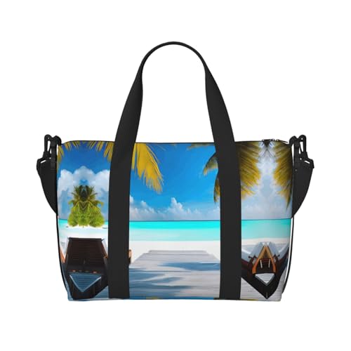 WXXWXD Maldives Holidays bedruckte Damen-Umhängetasche, geeignet für Arbeit, Pendeln, Fitness, Reisen, modische und vielseitige Umhängetasche von WXXWXD