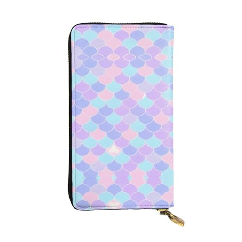 WXXWXD Meerjungfrau Tattoo bedruckte lange Clutch Brieftasche: leicht, langlebig und bequem für lässige Münzen und Karten von WXXWXD