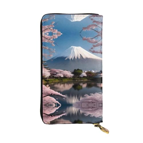 WXXWXD Mt. Fuji im Frühjahr, bedruckte lange Clutch-Brieftasche: leicht, langlebig und bequem für lässige Münzen und Karten WXXWXD Mt. Fuji im Frühjahr, bedruckte lange Clutch-Brieftasche: leicht, langlebig und bequem für lässige Münzen und Karten von WXXWXD