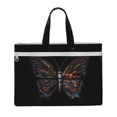 WXXWXD Mystery Butterfly Canvas Tote File Bag Work Shoulder Bag Handbag Suitable for travel and office use WXXWXD Mystery Butterfly Canvas Tote File Bag Work Shoulder Bag Handbag Suitable for travel and office use von WXXWXD