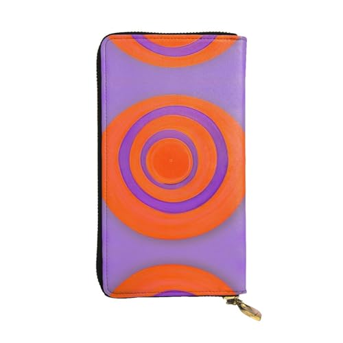 WXXWXD Orange Circle Center Printed Long Clutch Wallet: lightweight, durable, and comfortable for Casual Coins and Cards von WXXWXD